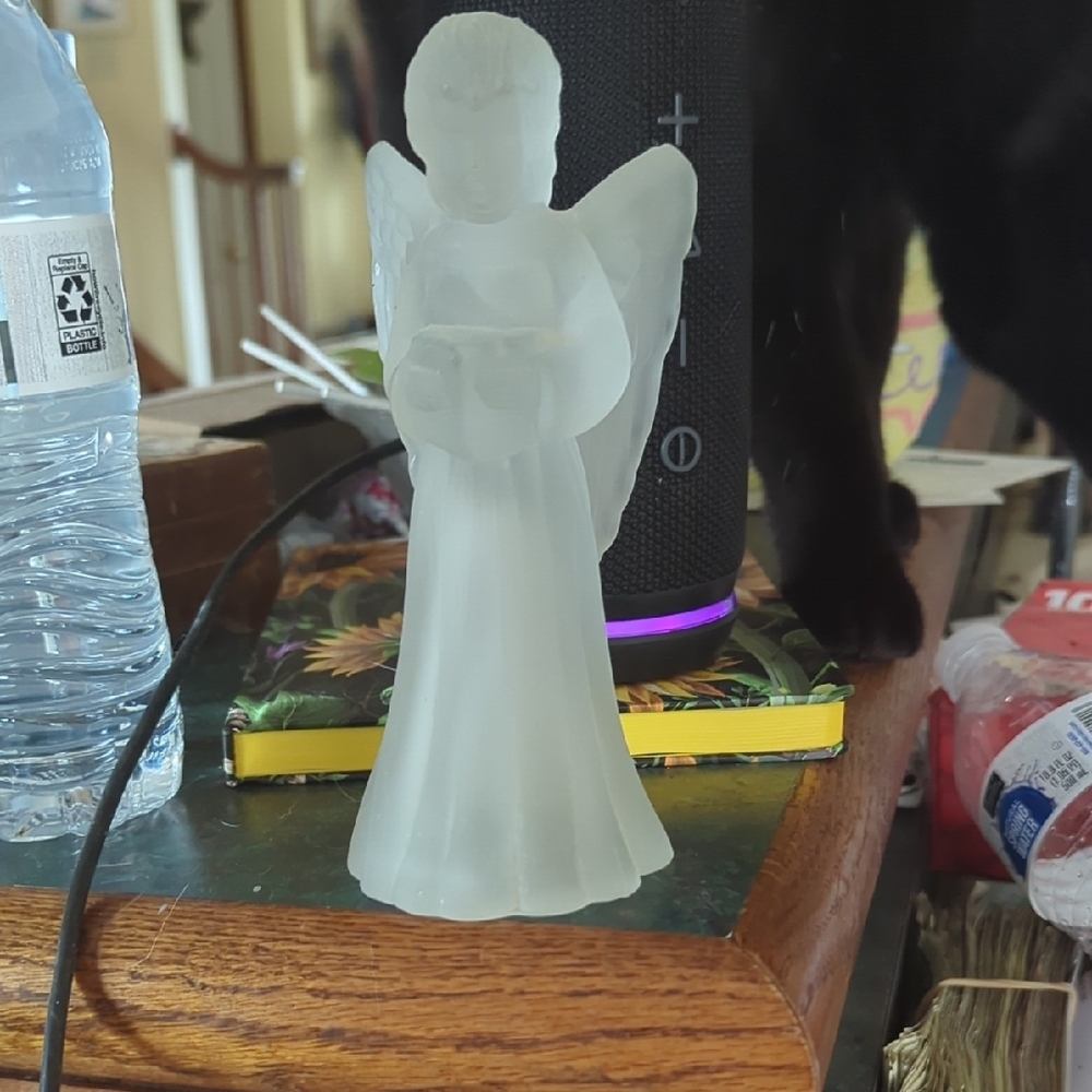 Frosted Glass Angel Figurine